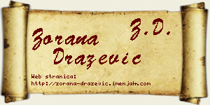 Zorana Dražević vizit kartica